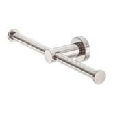 Mecca Double Nero Toilet Roll Holder - Brushed Nickel
